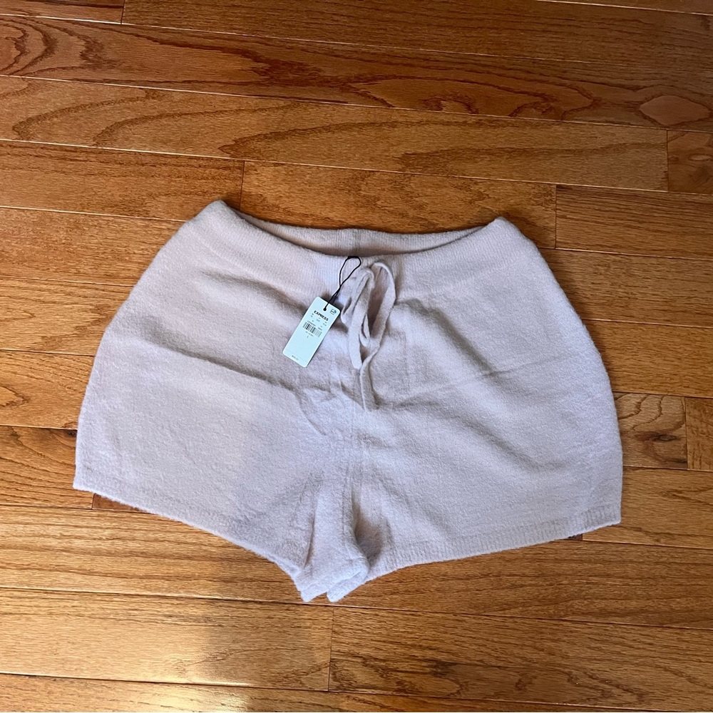 Express Soft Pink Knit Lounge Shorts